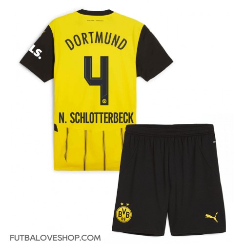 Dres Borussia Dortmund Nico Schlotterbeck #4 Domáci pre deti 2024-25 Krátky Rukáv (+ trenírky)